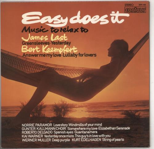 Easy Does It: Music to Relax To by Various Artists. Reference cover image.
